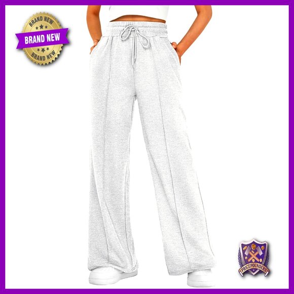 Wide Leg Sweatpants Women's Baggy Lounge Pants Joggers Thermal Winter